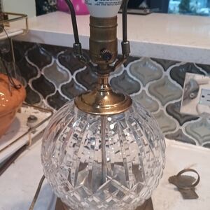 Waterford Crystal Lamp with Brass Finish